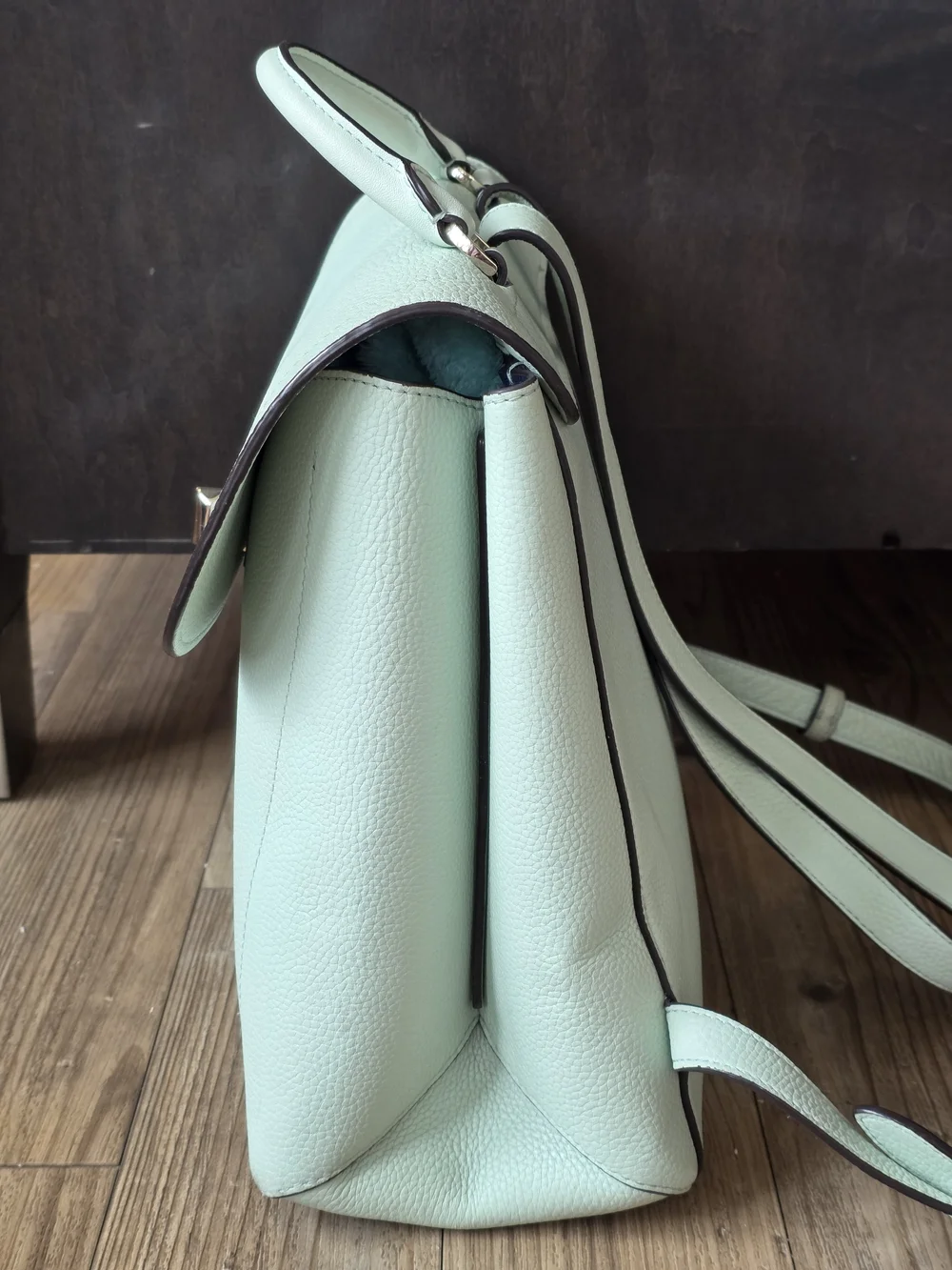 kate spade Mint Green Pebbled Leather Top-Handle Backpack